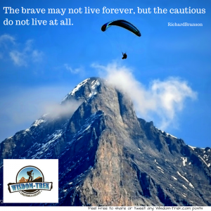 The brave may not live forever, but the cautious do not live at all.     